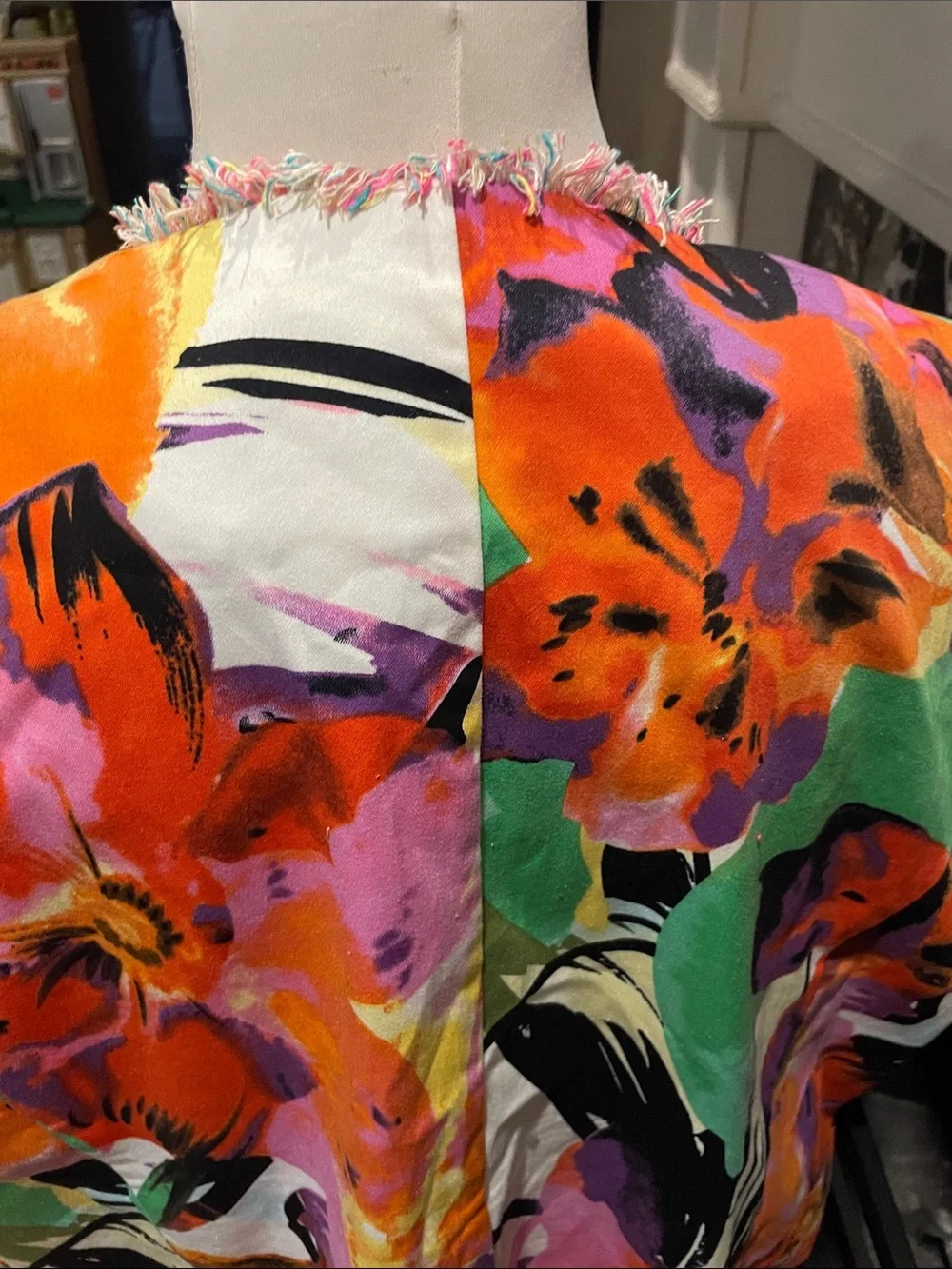 berek Vibrant Multicolor Floral Fringe Blazer - Picture 10 of 11